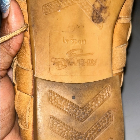 Giorgio Brutini Woven Tan Oxfords - Picture 4 of 4